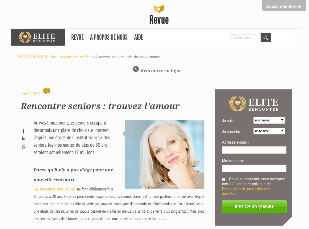 Adresse e-mail pour les rencontres en ligne