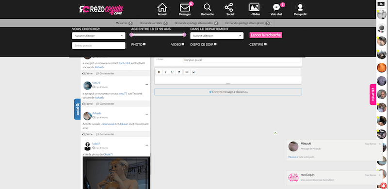Recherche de membres Recherche de membres